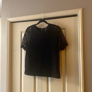 Banana Republic Mesh T-shirt with thick tank insert; Size medium.